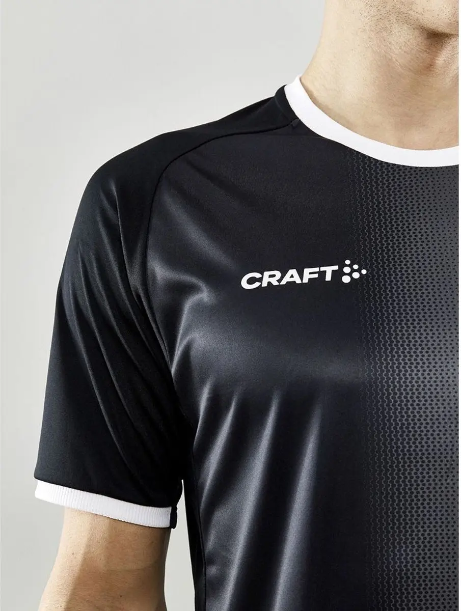 Craft Progress 2.0 Shirt Korte Mouw Heren - L - Zwart/Wit