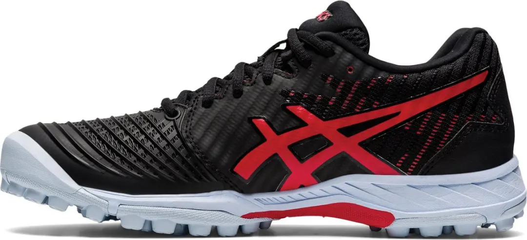 ASICS Field Ultimate Sportschoenen 1112A018-012 - Vrouwen 39 - Zwart/Rood/Lichtblauw