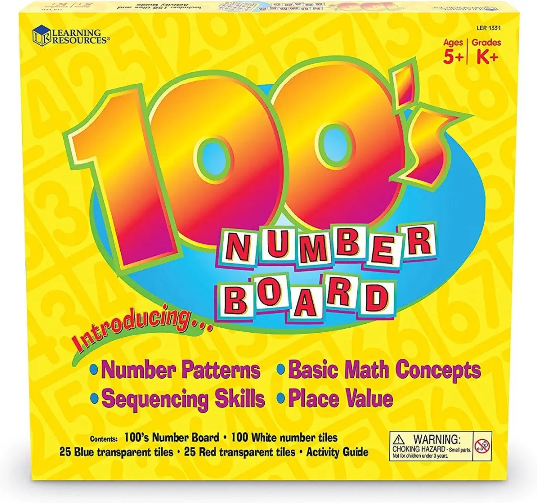 Learning Resources Honderdveld Bord 30x30cm - LPK1331-BOX