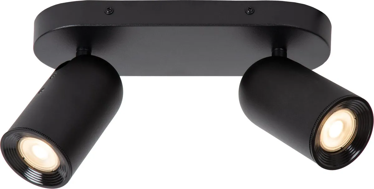 Lucide PUNCH Plafondspot 2xGU10 - Zwart