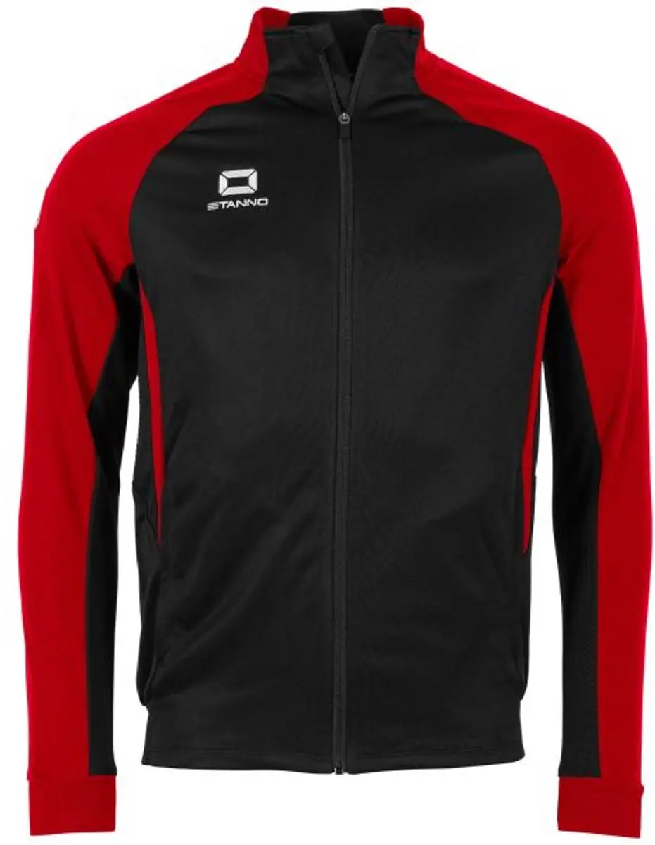Stanno Stadio Full Zip Top 116 - Zwart/Rood