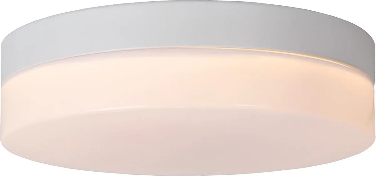 Lucide BISKIT Plafondlamp Badkamer 1x12W 2700K - Ø23cm Wit