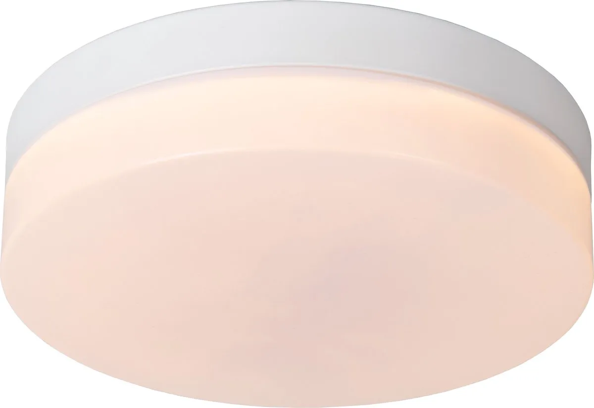 Lucide BISKIT Plafondlamp Badkamer 1x12W 2700K - Ø23cm Wit