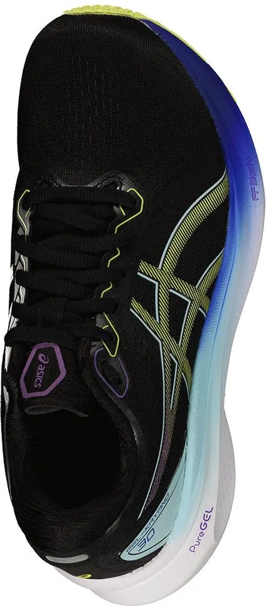 ASICS Gel-Kayano 30 Sportschoenen - Maat 42 - Zwart/Geel/Blauw - afbeelding 6 van 6
