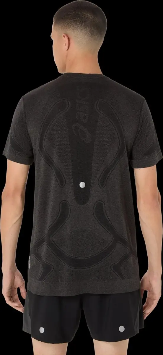 ASICS Road Seamless SS Hardloop T-shirt Heren - XL - Zwart