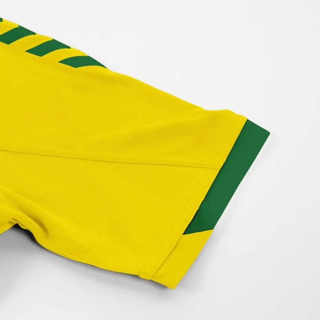 hummel Fyn Shirt - Maat M - Geel/ Groen