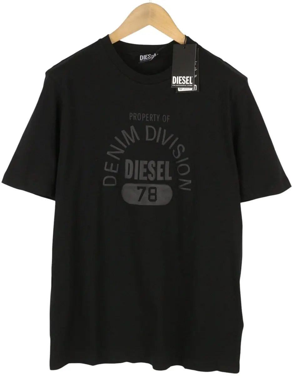 Diesel T-just-e17-out Heren T-shirt - XL - Zwart - afbeelding 2 van 2