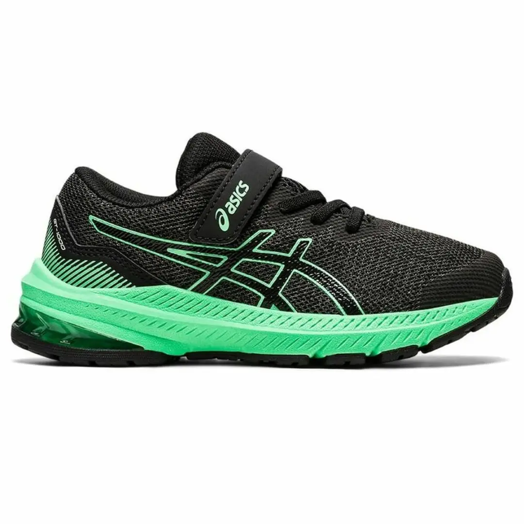ASICS GT-1000 11 Hardloopschoenen - 27 - Zwart/Groen