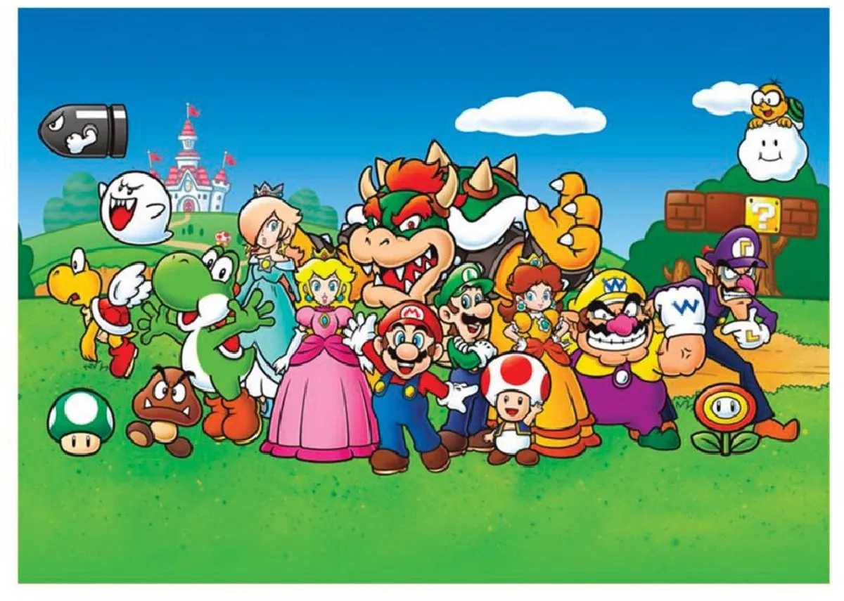 Winning Moves Super Mario & Friends Puzzle 500 Stuks - Multicolor