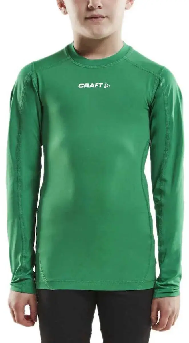 Craft Pro Control Compressie Shirt Lange Mouw Kinderen 134/140 - Groen