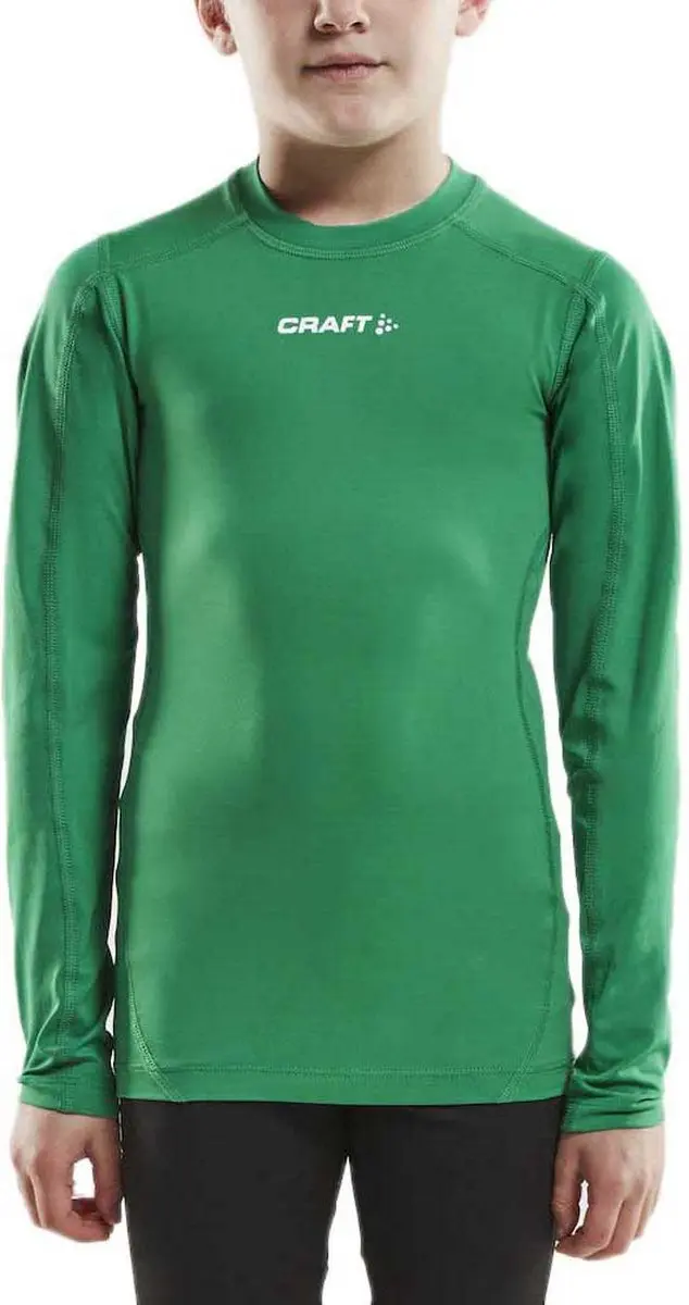 Craft Pro Control Compressie Shirt Lange Mouw Kinderen 134/140 - Groen