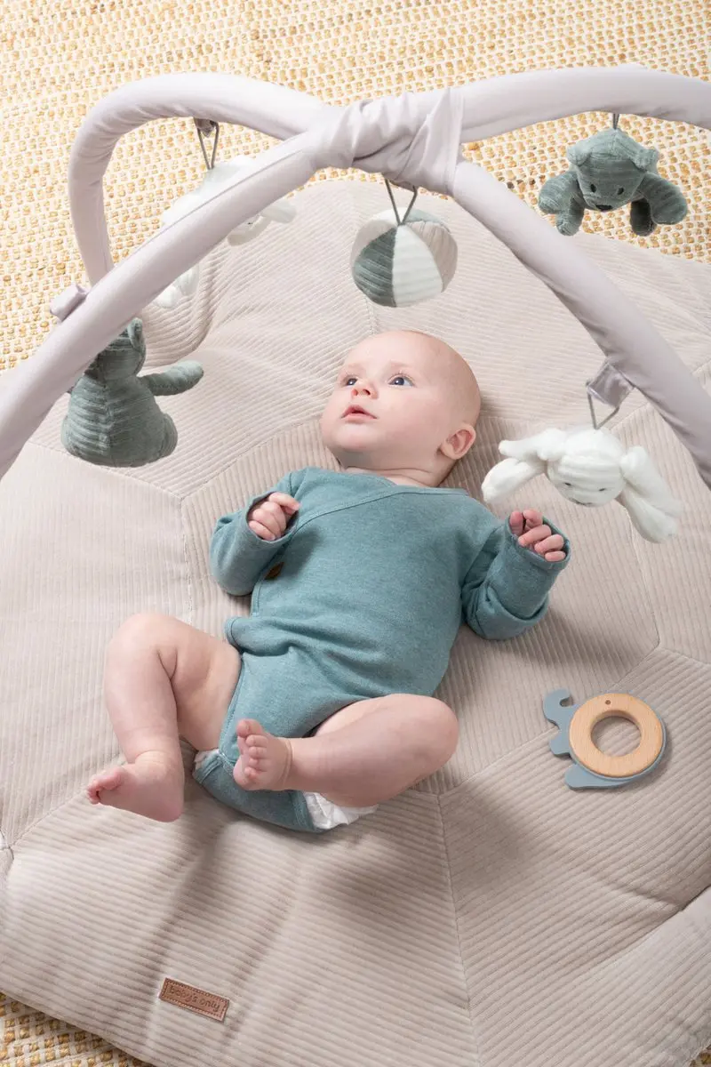 Baby's Only Speelkleed Sense - 94x83cm - Zeegroen/Kiezelgrijs/Wit