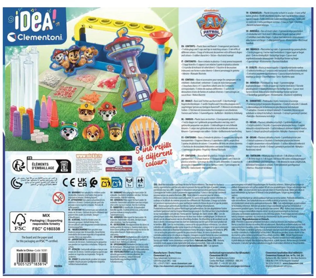 Clementoni Paw Patrol Pennen Maken Set - 5 Stuks