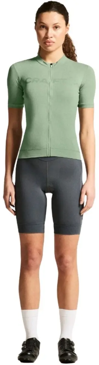 Craft Endur Logo Jersey W Dames Fietsshirt - Groen 40