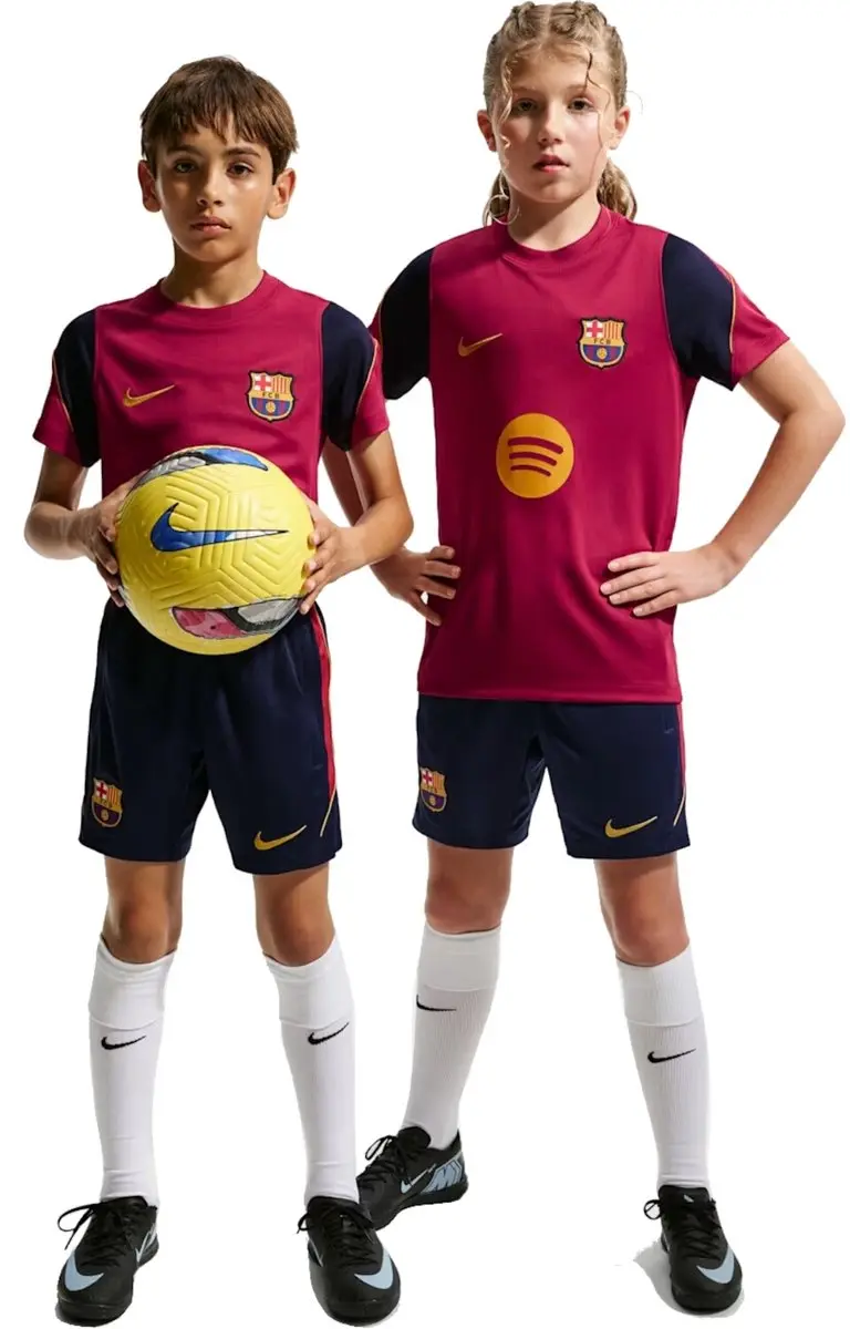 Nike FC Barcelona Strike Kinder Short 128/137 - Blauw