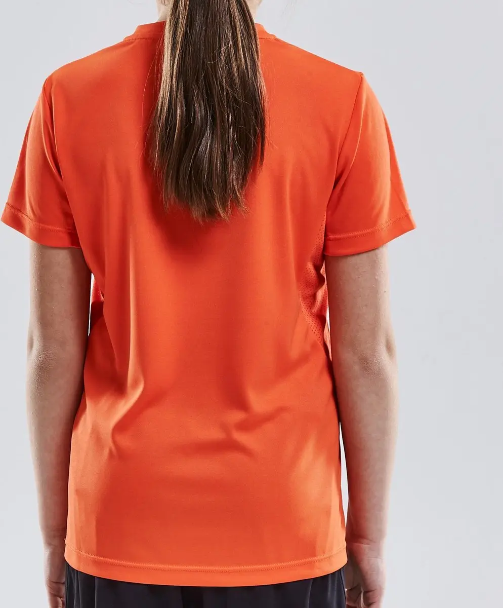 Craft Squad Jersey Solid Sportshirt 158 - Oranje/Wit