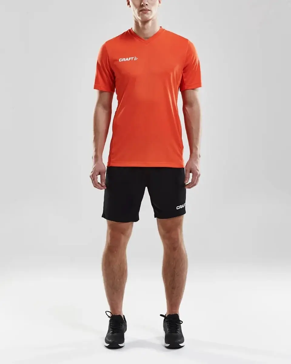 Craft Squad Jersey Solid Sportshirt 158 - Oranje/Wit