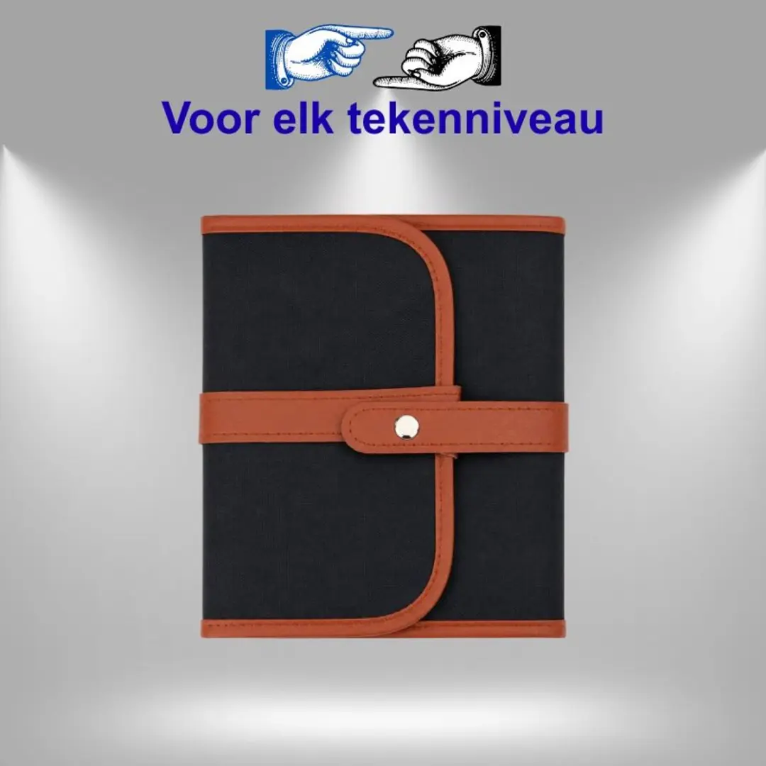 Lean Toys Schetsset 31-delig Tekenpotloden Houtskool - Zwart/Bruin - afbeelding 4 van 6