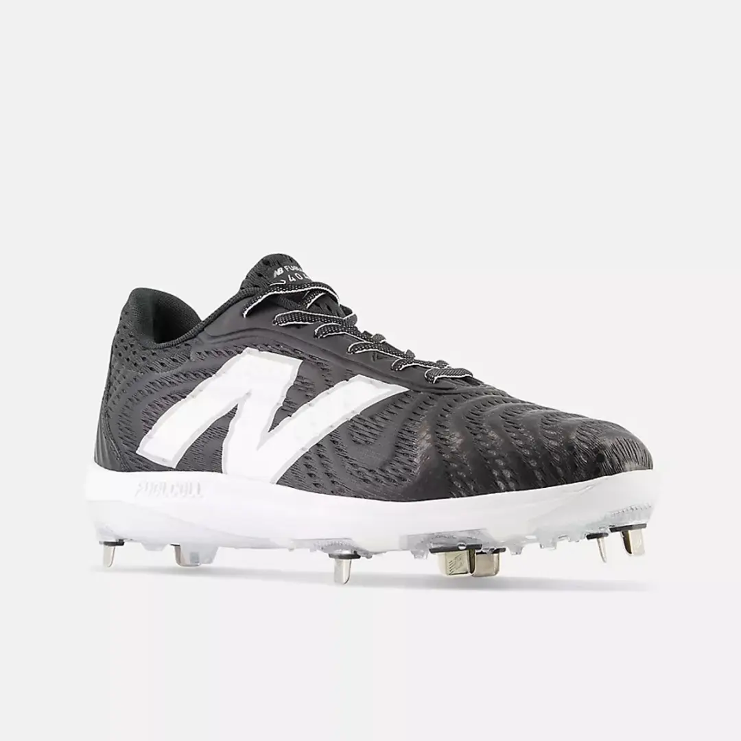 New Balance MLB 4040v7 Honkbalschoenen - Zwart/Wit - US 10,5/EU 44,5