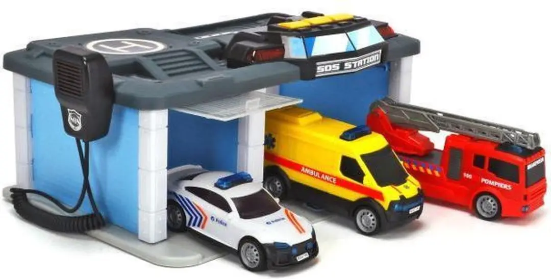 Dickie Toys SOS Rescue Center Speelgoedgarage - Meerkleurig