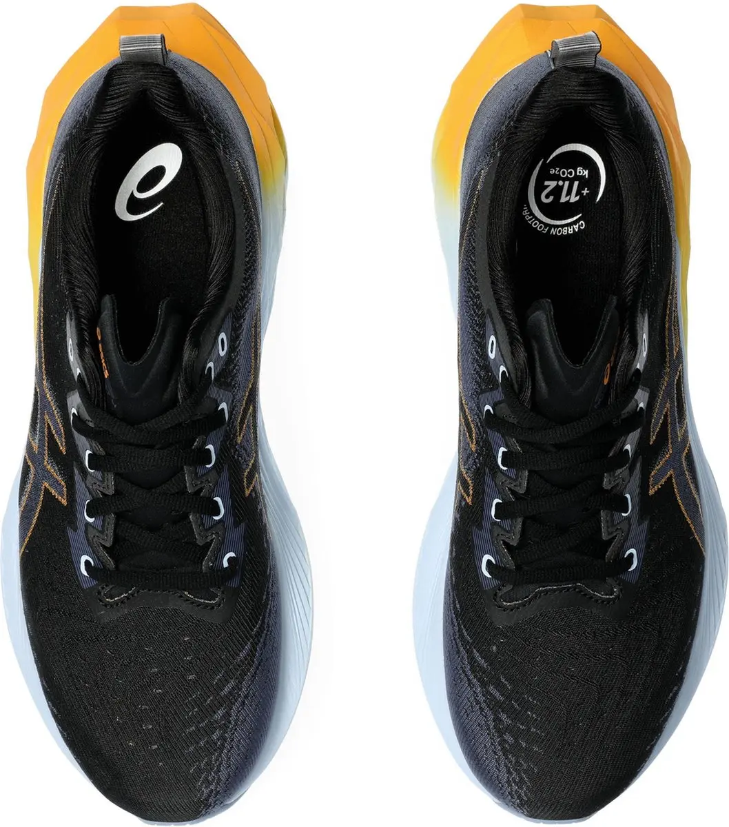 ASICS Novablast 4 Sportschoenen 47 - Zwart/Donkerblauw/Oranje