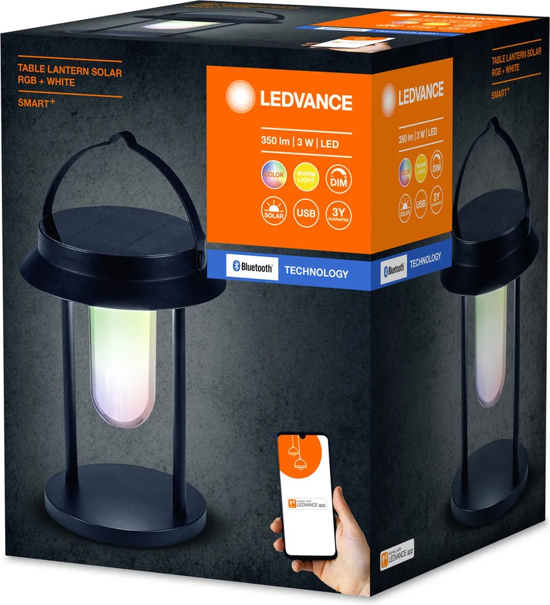 LEDVANCE SMART+ Outdoor Bluetooth Zonne Tafellamp - Wit/Kleur 3000K - IP44 - 4 Stuks