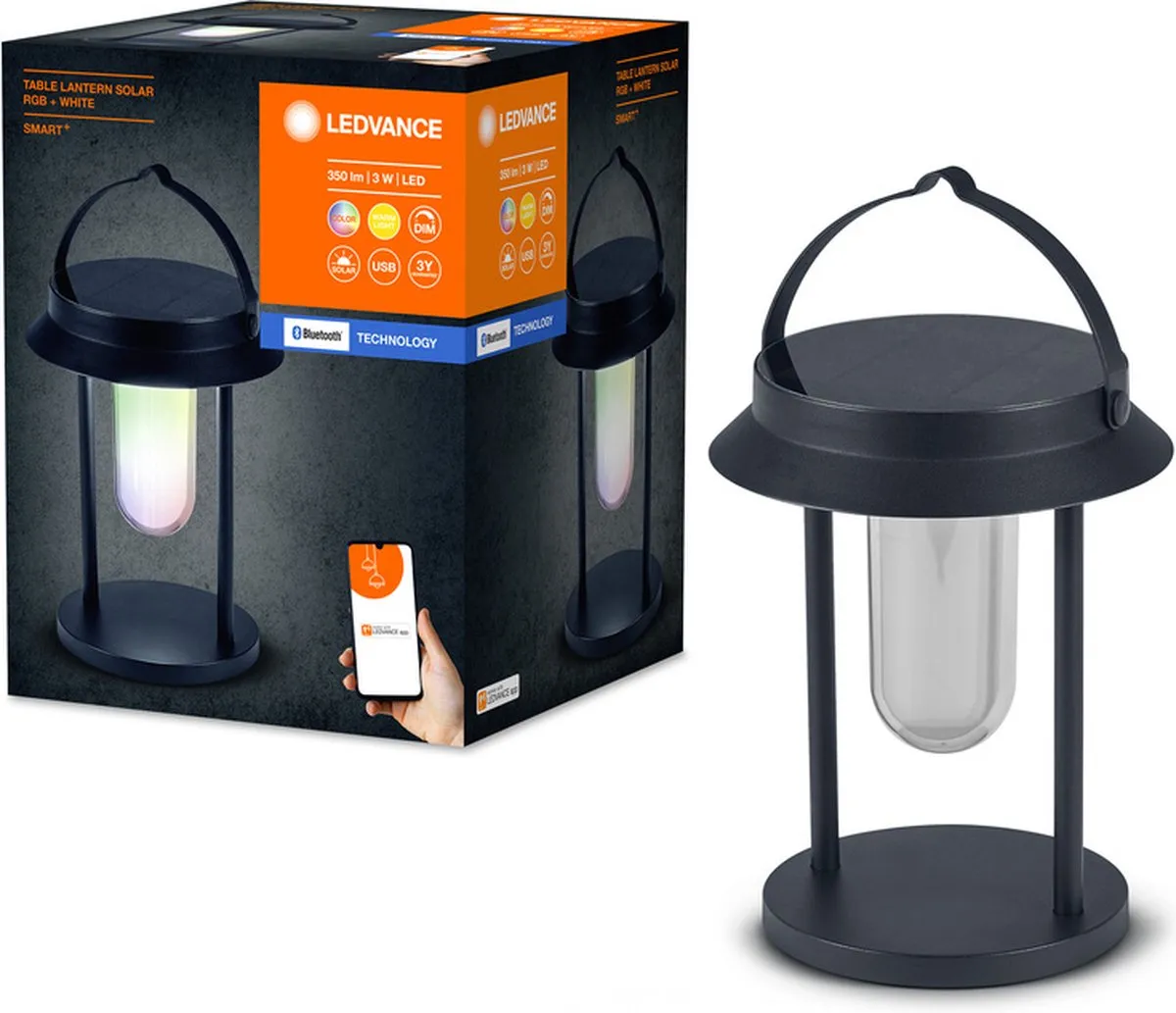 LEDVANCE SMART+ Outdoor Bluetooth Zonne Tafellamp - Wit/Kleur 3000K - IP44 - 4 Stuks