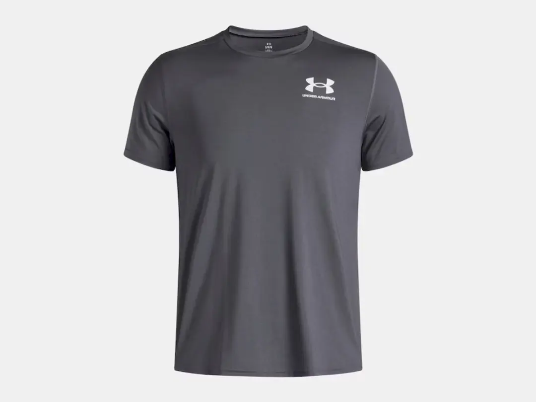 Under Armour HeatGear Fitted SS Shirt Heren - S - Donkergrijs