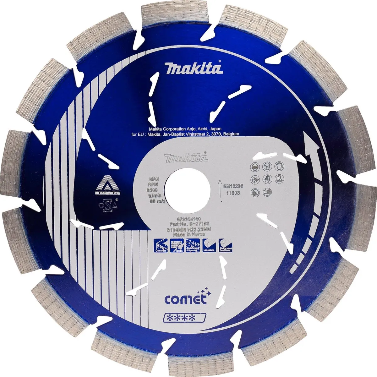 Makita B-27193 Diamantschijf 180mm Metaal