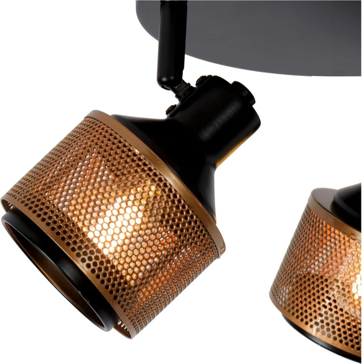 Lucide RAFA Plafondspot Ø35cm - 3xE14 - Zwart