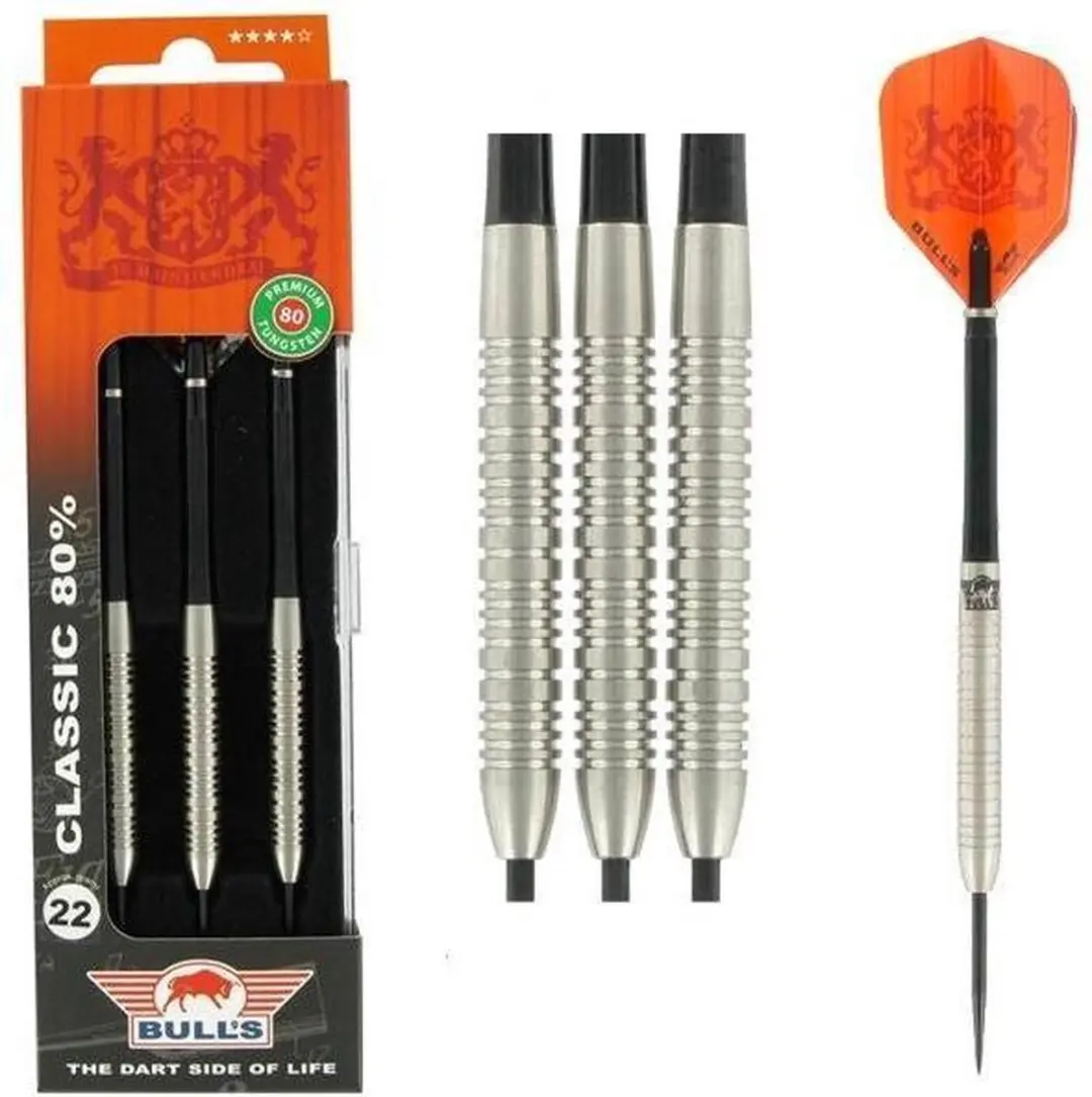 Bull's Classic 80% Steeltip Dartpijlen 22g - 3 Stuks