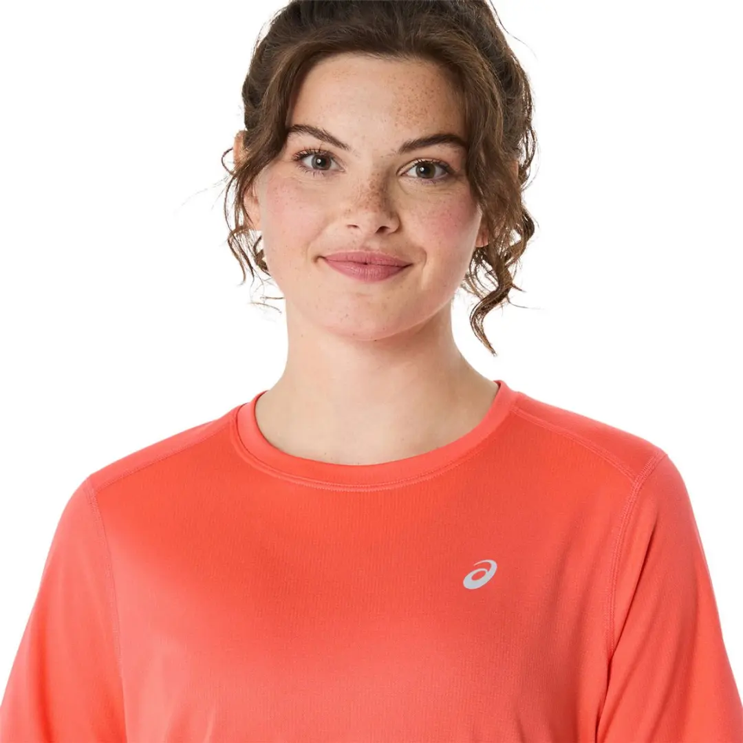 ASICS Core SS Top Hardloopshirt S - Koraalroze