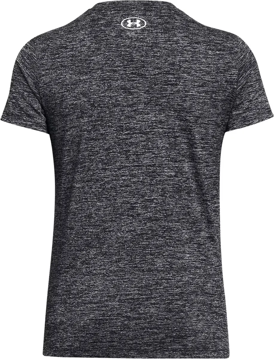 Under Armour Tech SSV Twist Dames Sportshirt L - Zwart/Wit