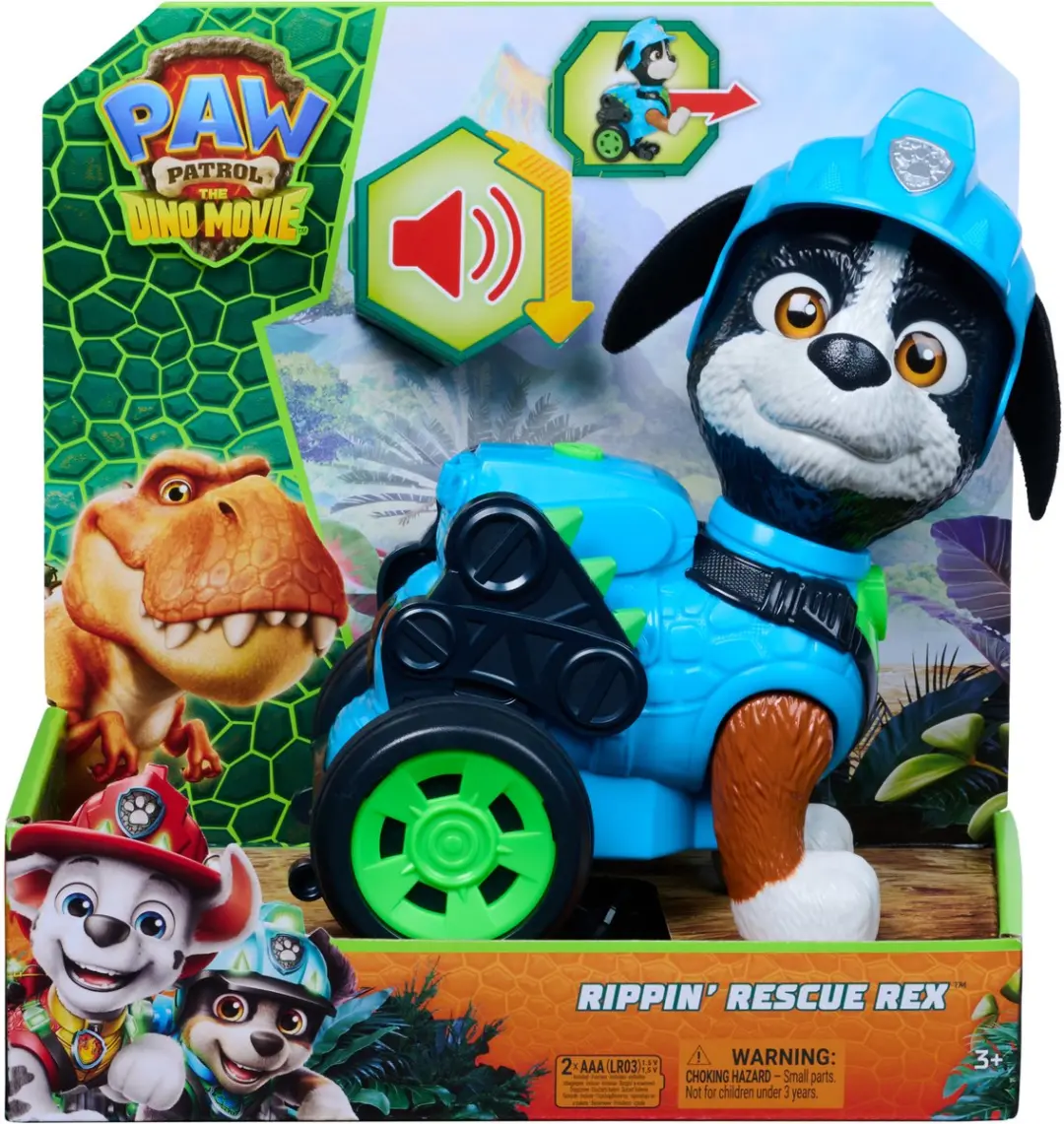 PAW Patrol Rippin Rescue Rex Actiefiguur 20,3cm - Meerkleurig