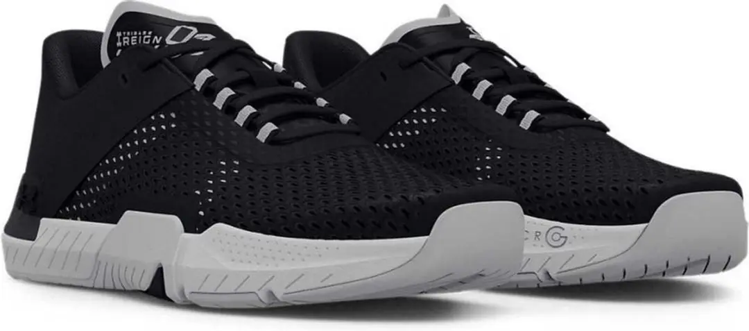Under Armour TriBas Reign 4 Hardloopschoenen - Zwart/Halo Grijs