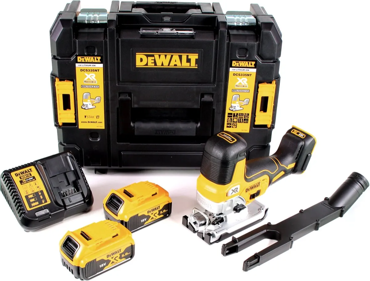 DeWalt DCS 335 P2 Accudecoupeerzaag 18V - 2x 5.0Ah Accu + Snellader - afbeelding 5 van 5