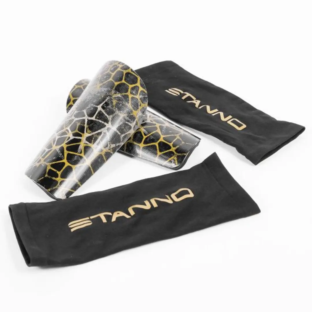 Stanno Dome Scheenbeschermers - Maat XS - Grijs/Goud