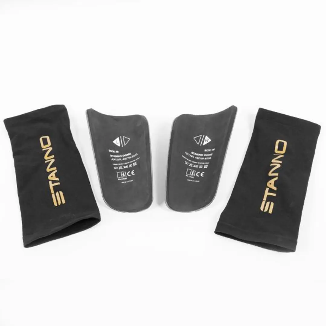 Stanno Dome Scheenbeschermers - Maat XS - Grijs/Goud