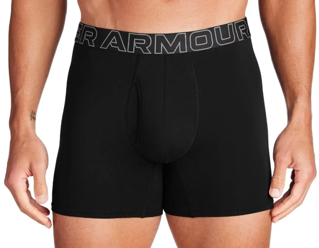 Under Armour Performance Cotton Boxerjock 6in - 3 Stuks - L - Zwart