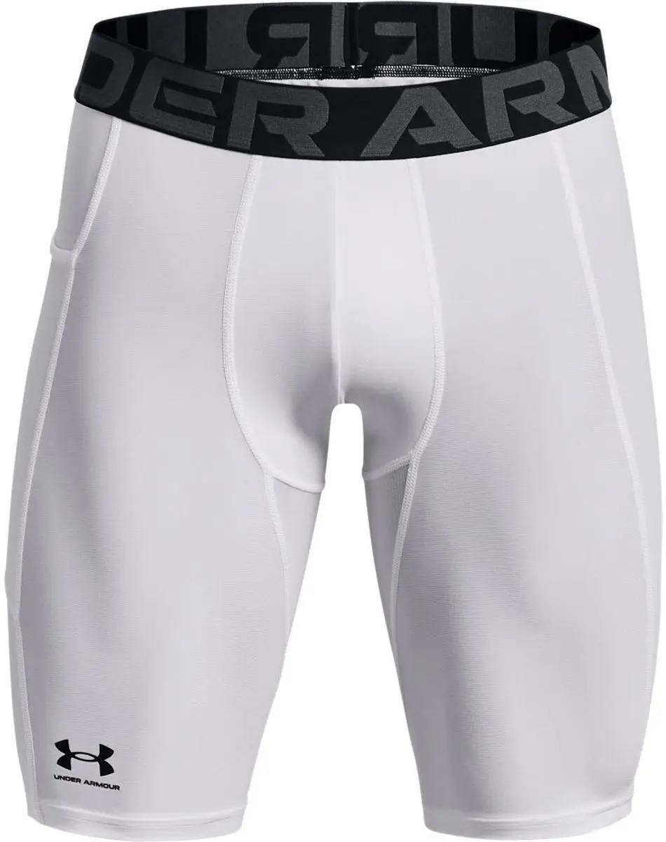 Under Armour HeatGear Compression Long Basislaag Shorts 3XL - Wit