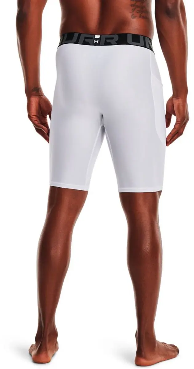 Under Armour HeatGear Compression Long Basislaag Shorts 3XL - Wit