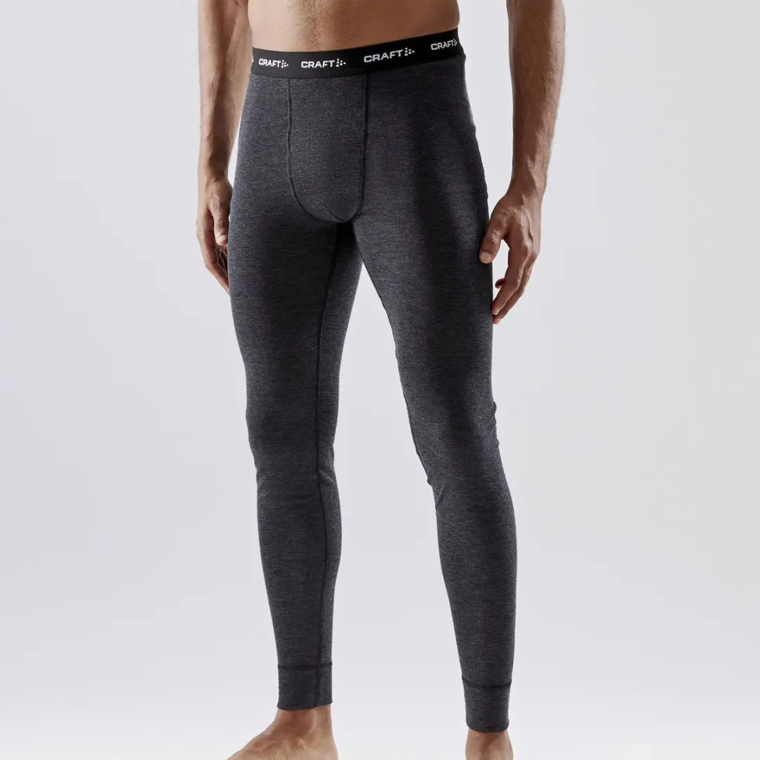 Craft Core Wool Merino Thermoset Heren Broek & Shirt - Maat L - Zwart