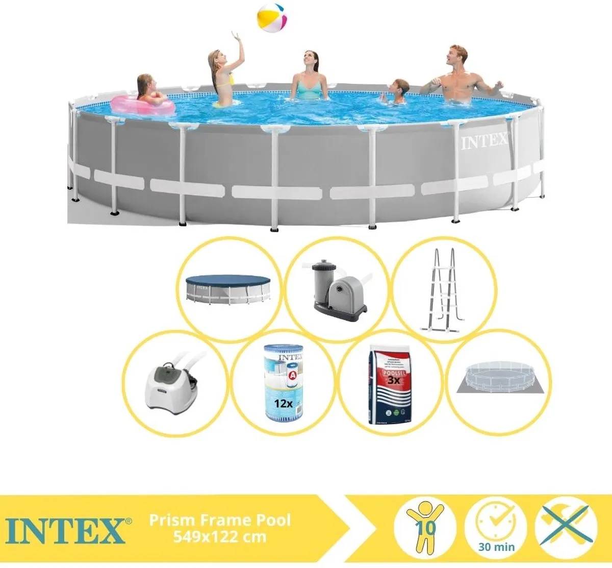 Intex Prism Frame 26732GN Opzetzwembad 549x122cm