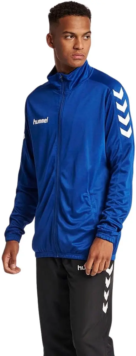 Hummel Core Poly Trainingsjack Senior S - Blauw/Wit