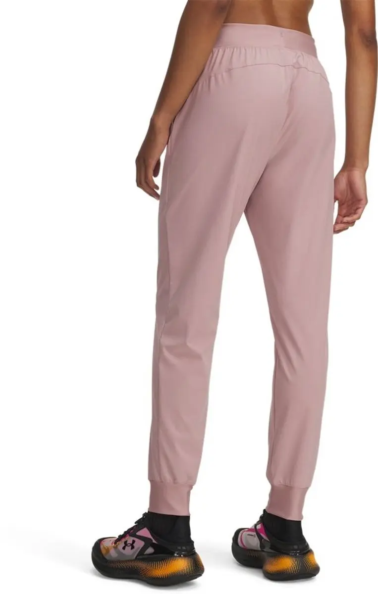 Under Armour Rival Hi Rise Woven Pant - Dames Trainingsbroek L - Pink