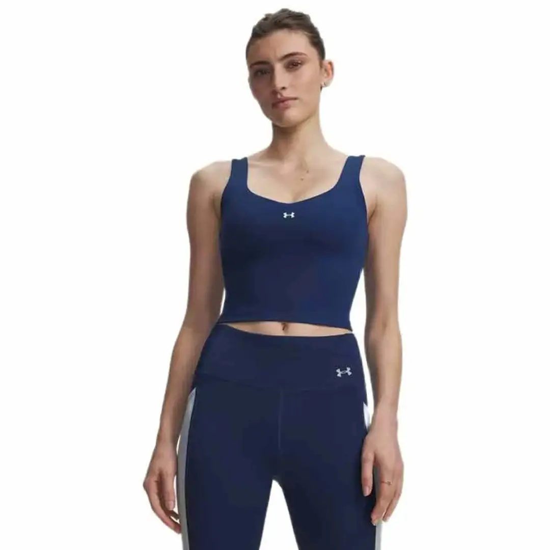 Under Armour Motion Mouwloos T-shirt Blauw XS