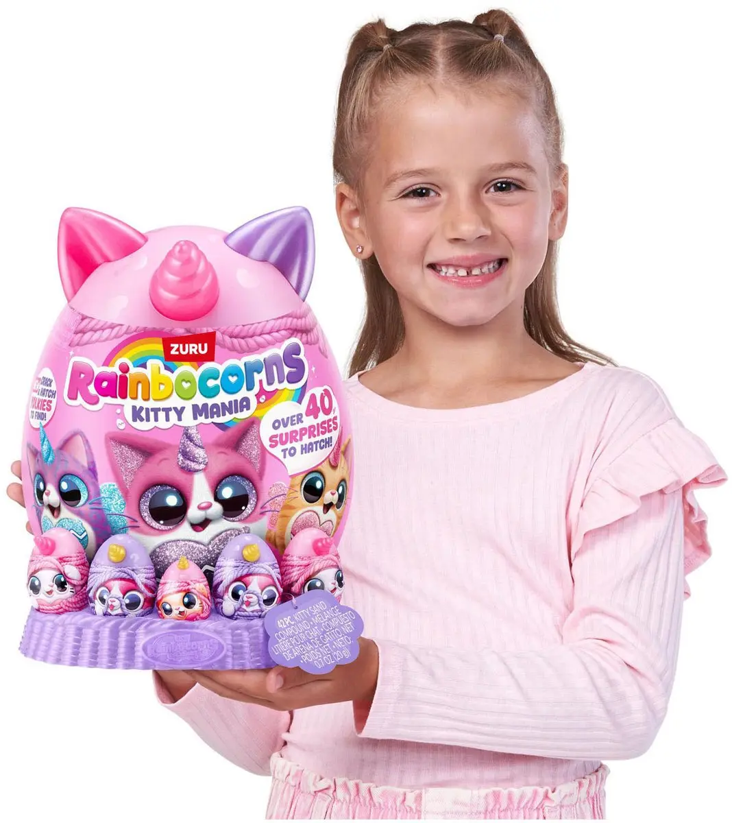 ZURU Rainbocorns Eggzania Kitty Mania Verrassingsei - Multicolor - afbeelding 6 van 6
