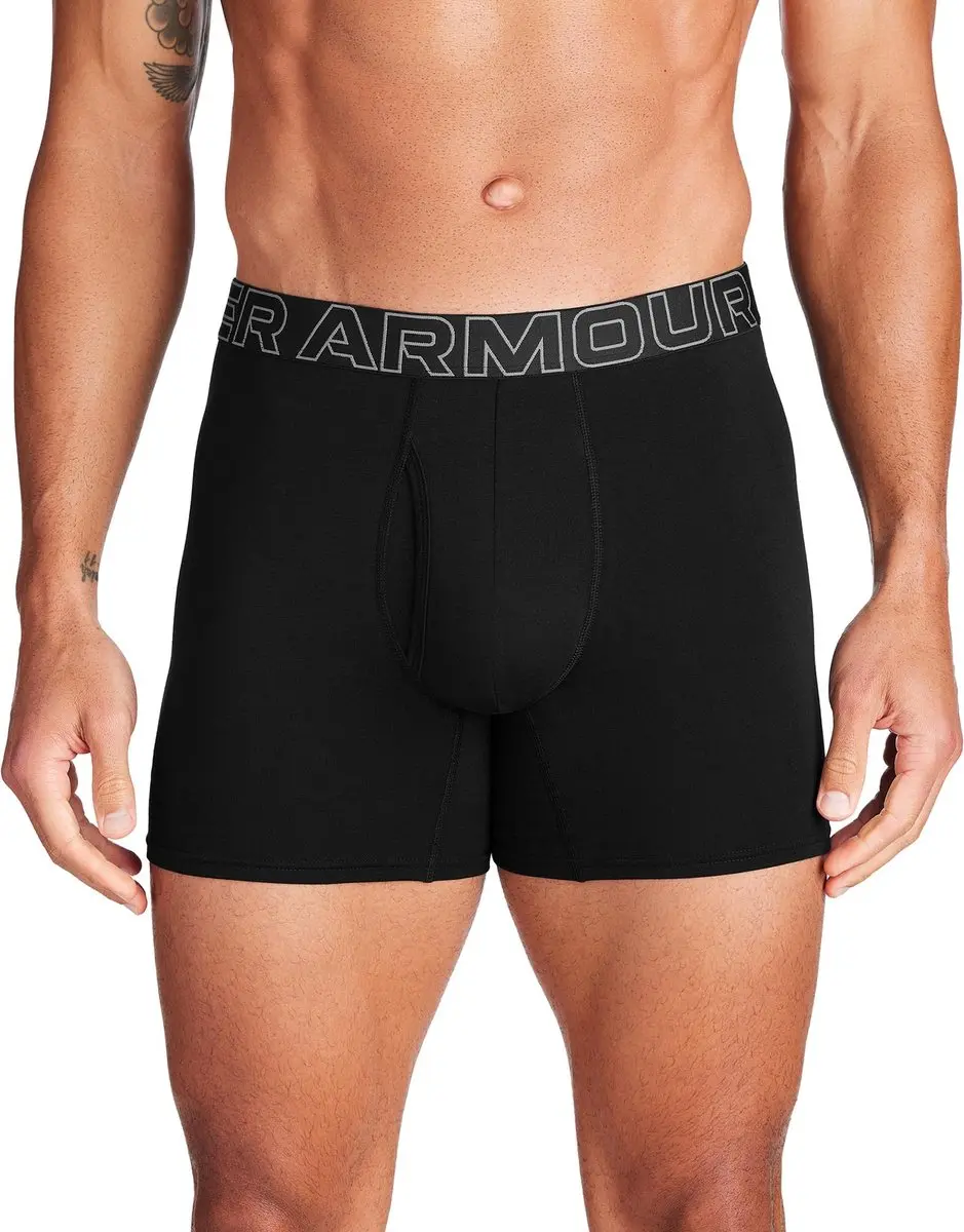 Under Armour Performance Cotton Boxerjock 6in - XL - Zwart - 3 Stuks