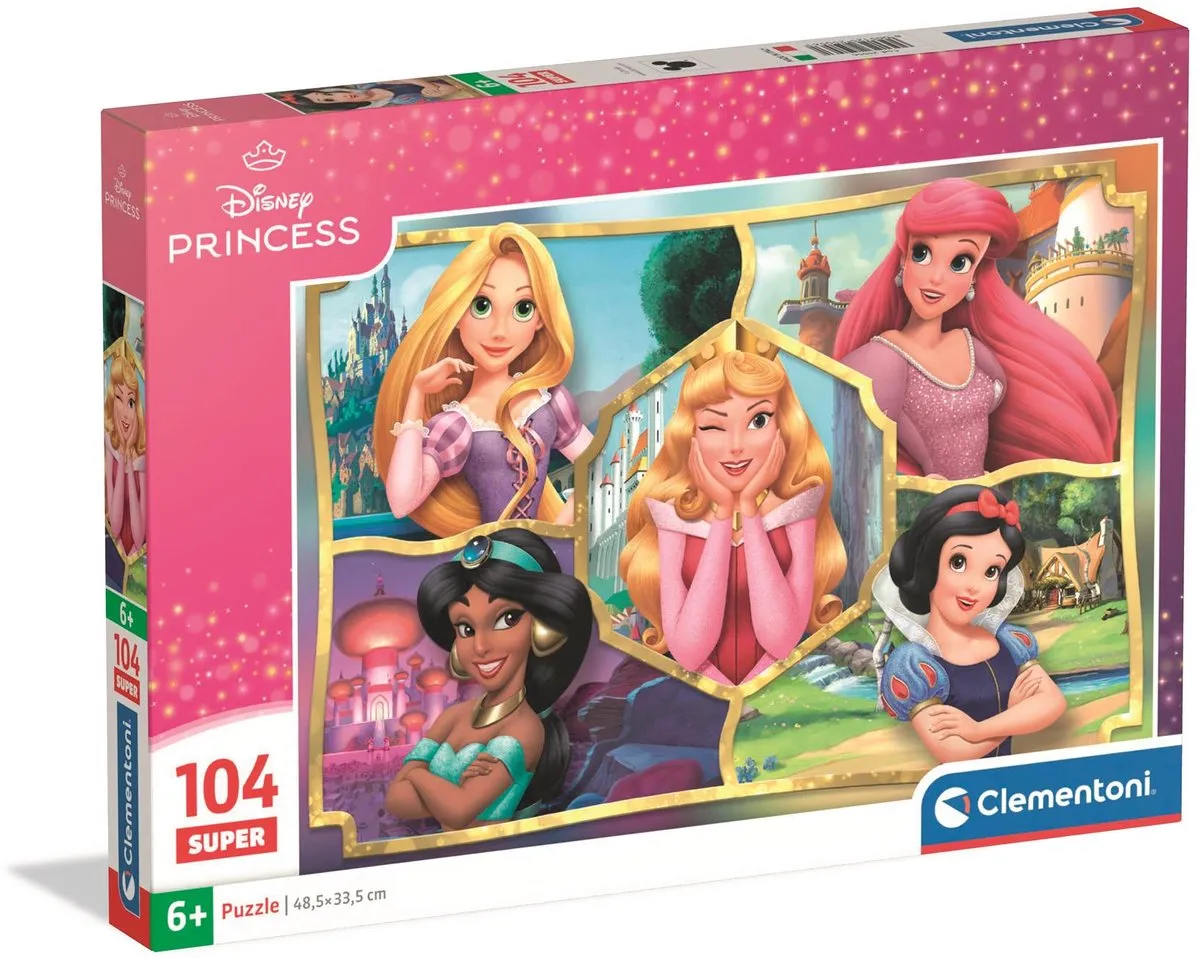 Clementoni Super Disney Princess Puzzel 104 Stukjes