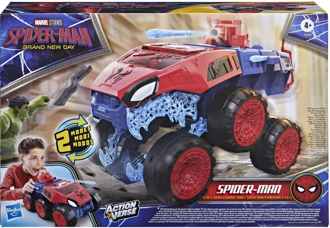 Hasbro Marvel Spider-Man Brand New Day 2-in-1 Super Chompin' Tank G3439 - Rood